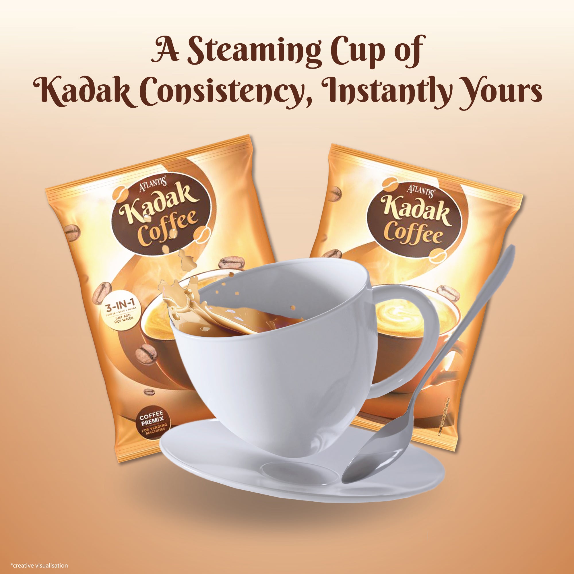ATLANTIS Kadak 3-in-1 Coffee Premix – 1kg Pack for Strong Taste view 11