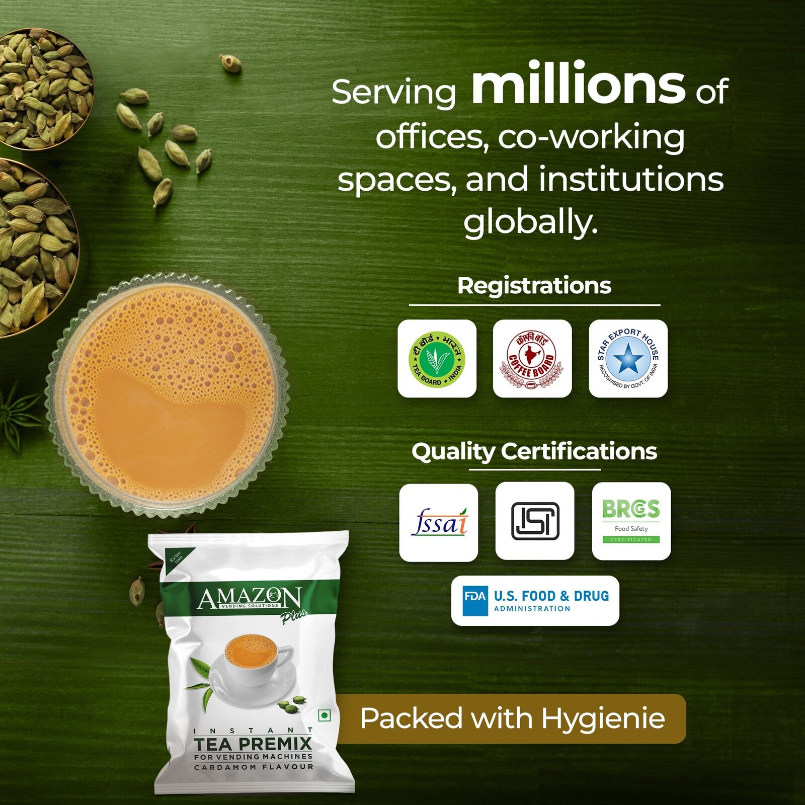 AMAZON Plus 3-in-1 Cardamom Tea Premix – Bold Elaichi Flavour view 9