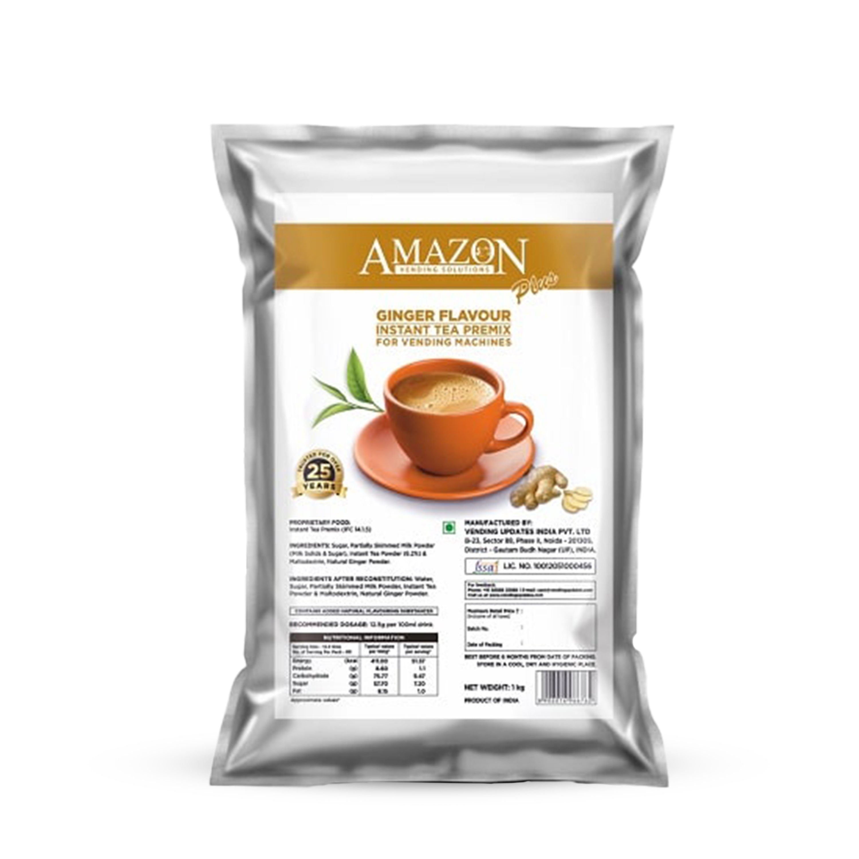 AMAZON Plus 3-in-1 Ginger Tea Premix – 1kg Pack