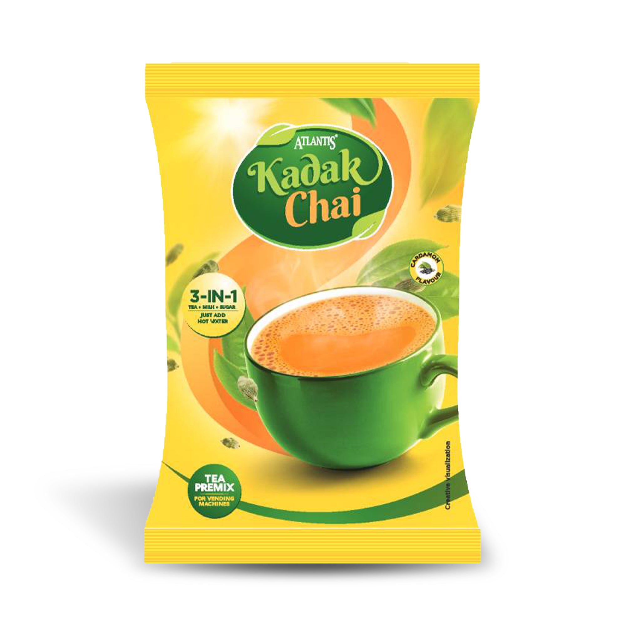 ATLANTIS Kadak 3-in-1 Cardamom Tea Premix – 1kg Pack