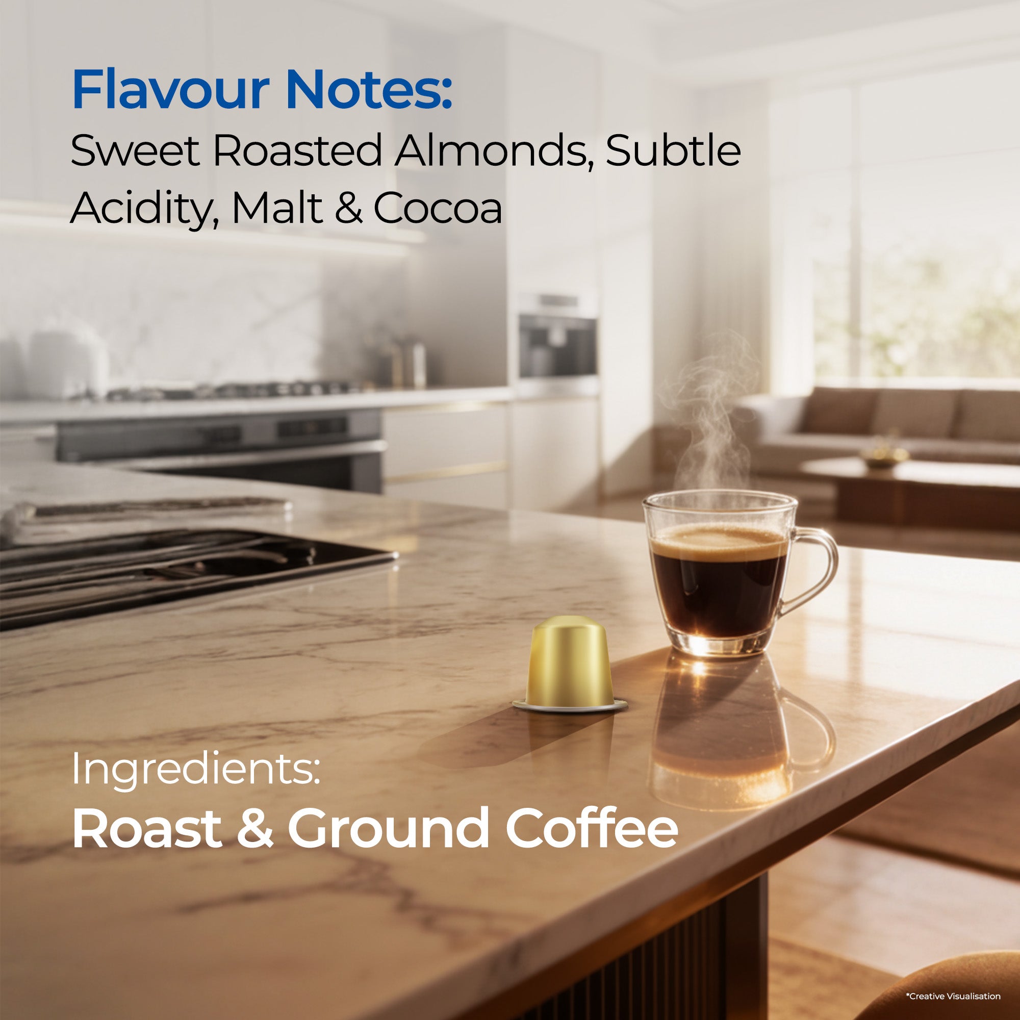 Atlantis Golden Hour Coffee Capsules | Nespresso Compatible | Medium Dark Roast | Intensity 9 | Pack of 6 view 3