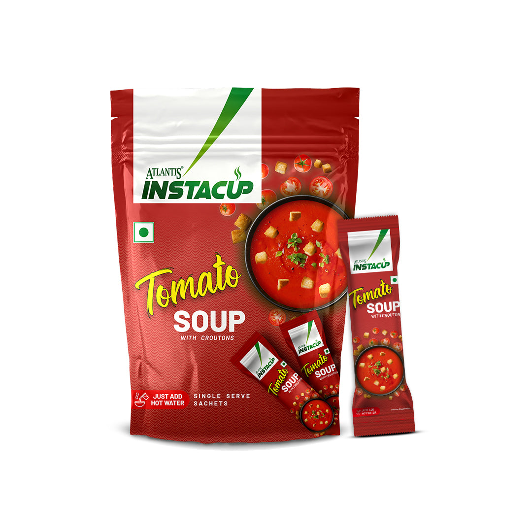 Atlantis InstaCup Croutons Tomato Single Serve Sachets Soup Pack view 5