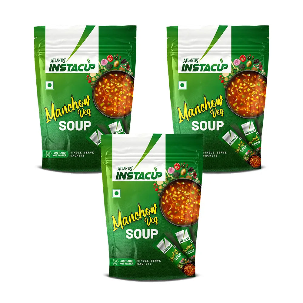 Atlantis InstaCup Manchow Veg Single Serve Sachets Soup Pack view 3