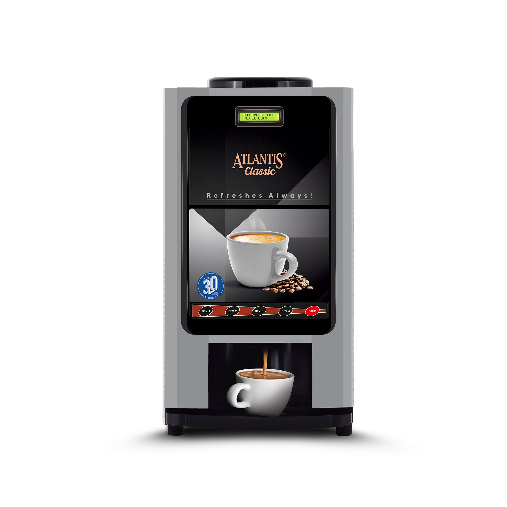 ATLANTIS CLASSIC - 3 Lane Tea and Coffee Vending Machine  3 Ltrs hot Tank view 1