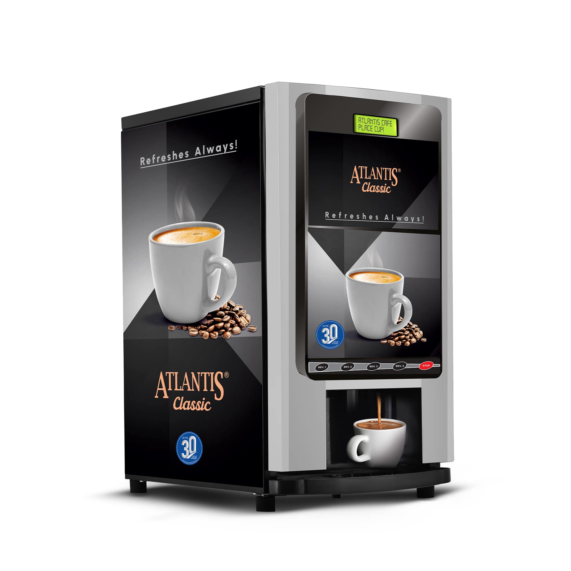 ATLANTIS CLASSIC - 3 Lane Tea and Coffee Vending Machine  3 Ltrs hot Tank view 7