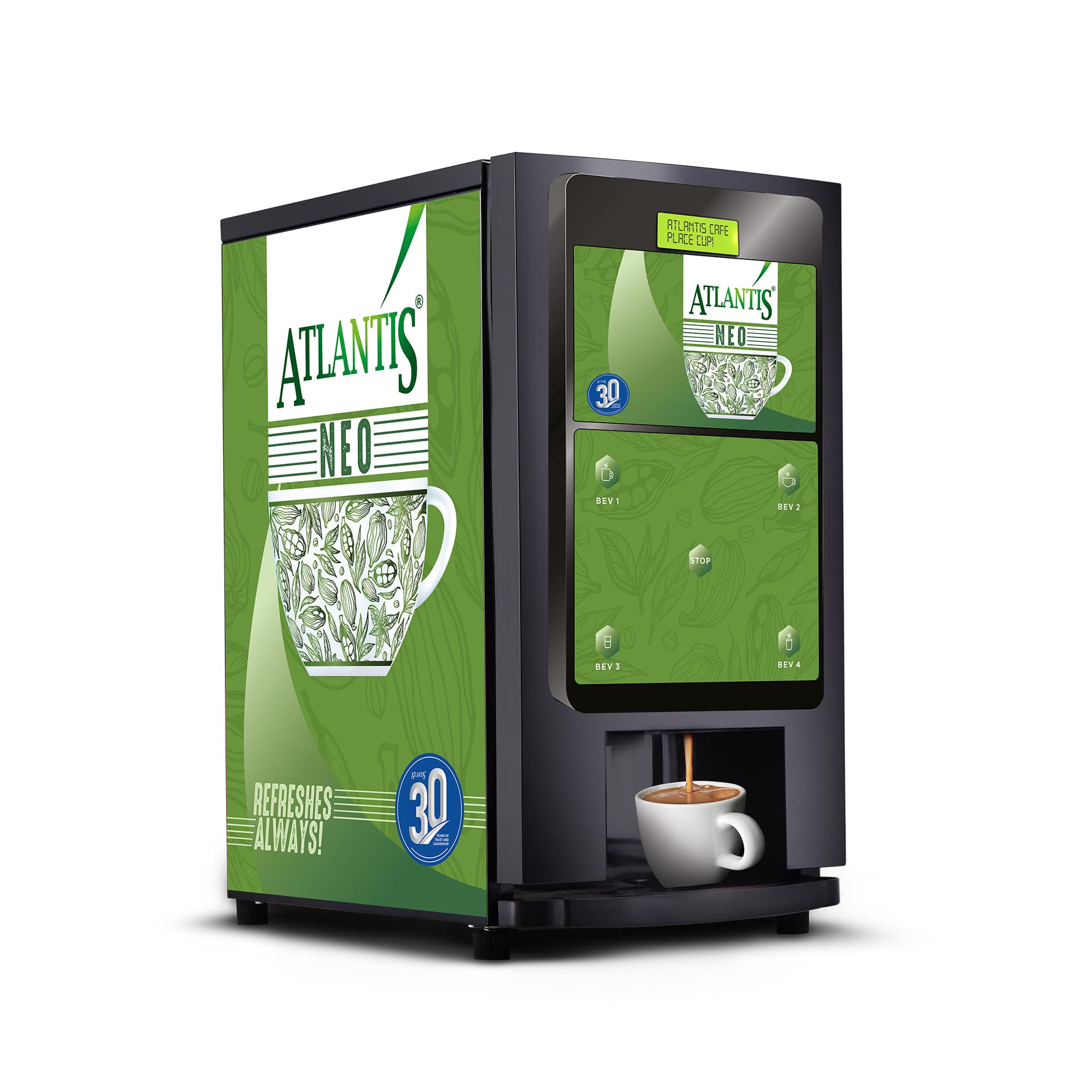 ATLANTIS NEO 4-Lane Tea and Coffee Vending Machines - Dedicated Hot Water view 4